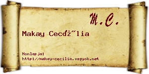 Makay Cecília névjegykártya