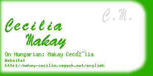 cecilia makay business card